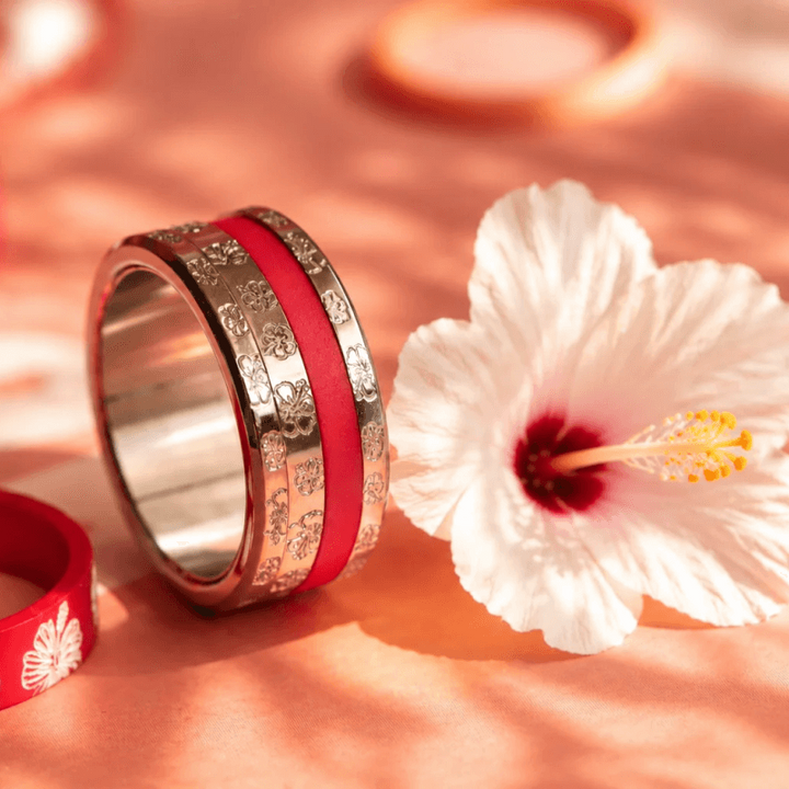 Coffret "Tiaré" gravé hibiscus | Aloha