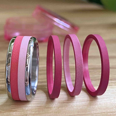 Ring-Set Sommerfarben - Auswechselbarer mood Ring