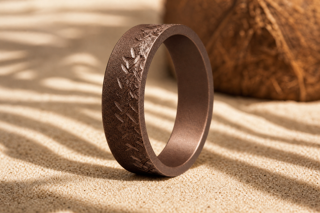 Anneau (addon) "🥥Coco - Glitter" en argent pour bague mood interchangeable