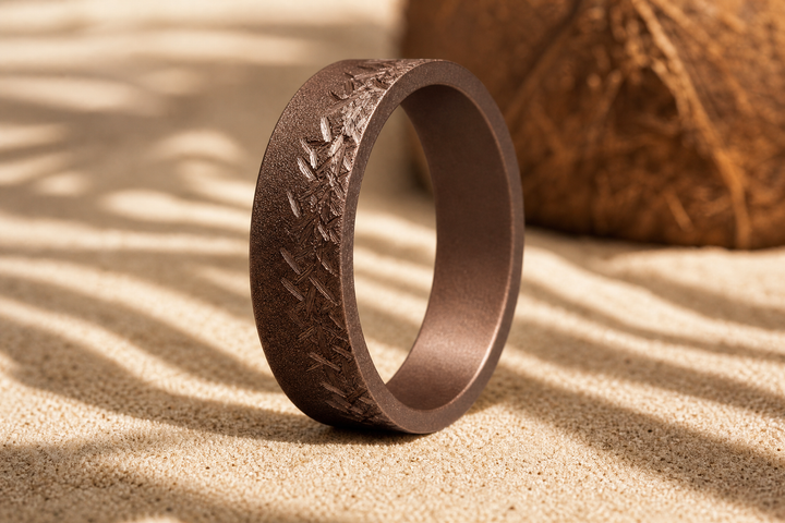 Anneau (addon) "🥥Coco - Glitter" en argent pour bague mood interchangeable
