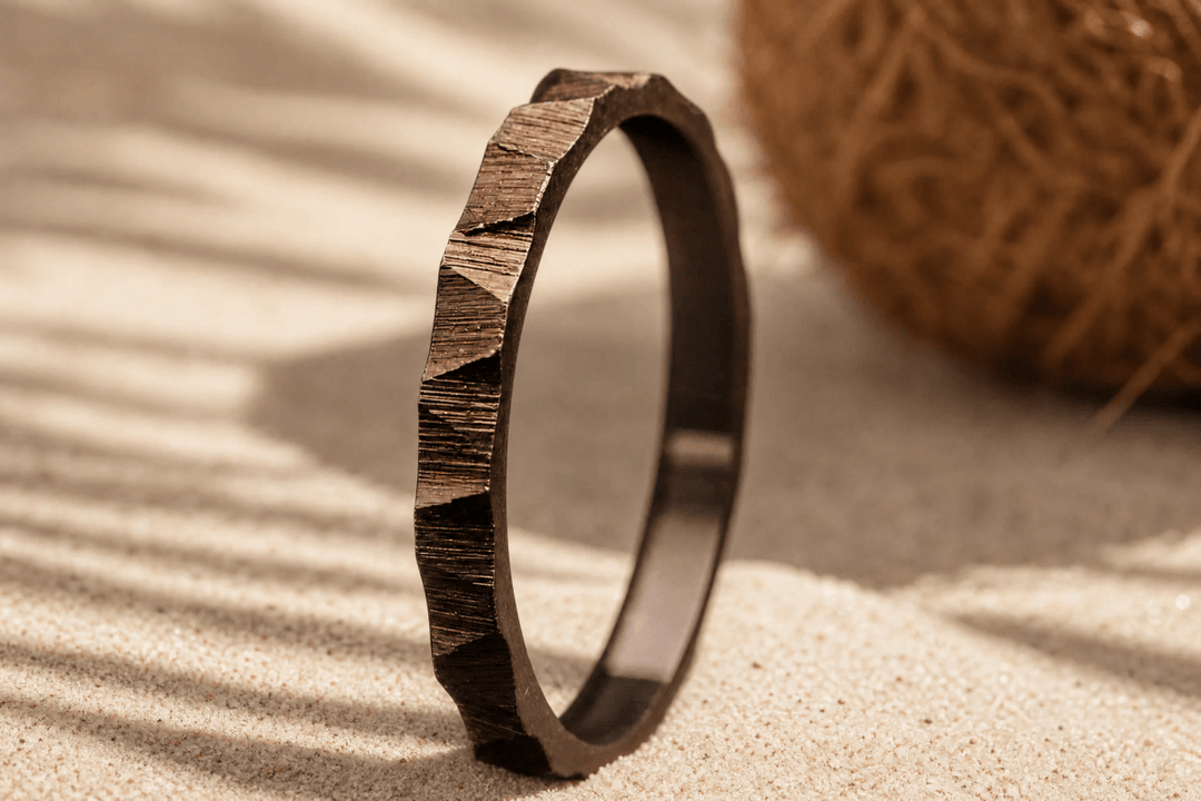 Anneau (medium) "🥥Coco - Sahara" en argent pour bague mood interchangeable