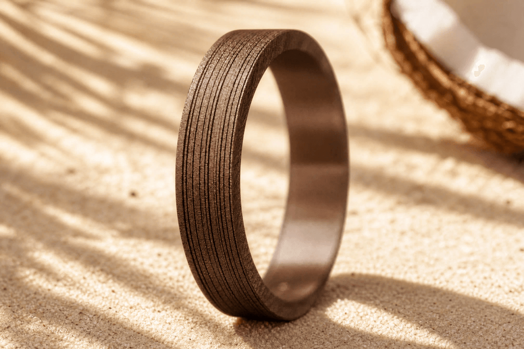 Anneau (deux tiers) "🥥Coco - Velours" en argent velours pour bague mood interchangeable