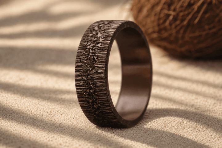 Anneau (addon) "🥥Coco - Sparkling Water" en argent rock pour bague mood interchangeable