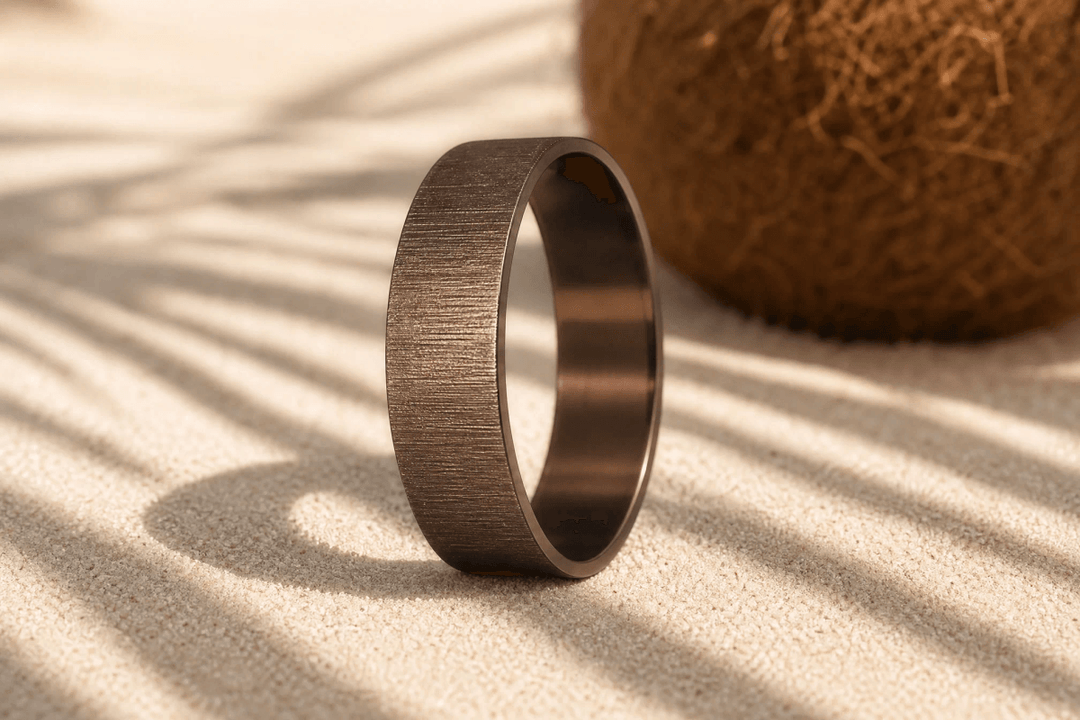 Anneau (addon) "🥥Coco - Froissé" en argent froissé pour bague mood interchangeable