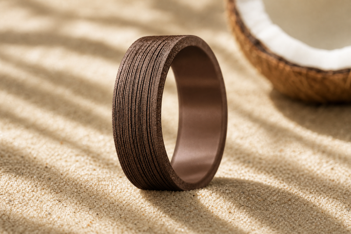 Anneau (addon) "🥥Coco - Velours" en argent velours pour bague mood interchangeable