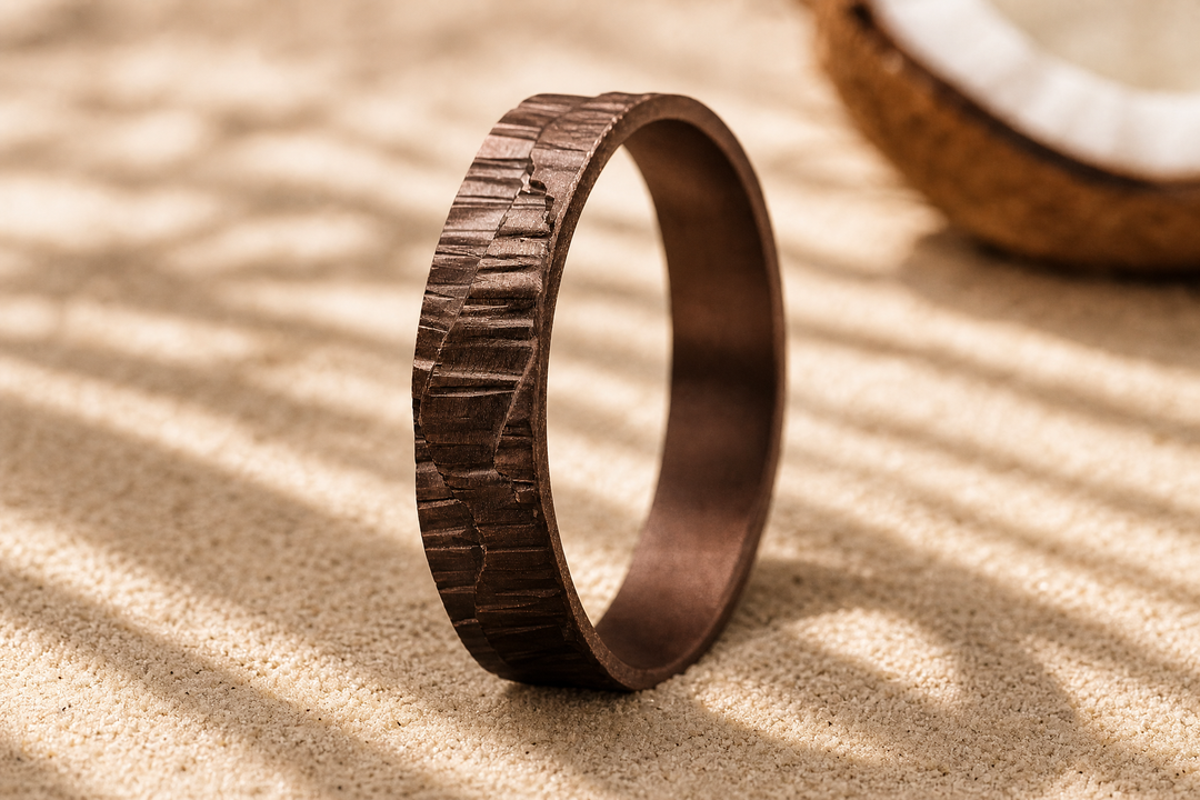 Anneau (deux tiers) "🥥 Coco - Moab" en argent 3D pour bague mood interchangeable