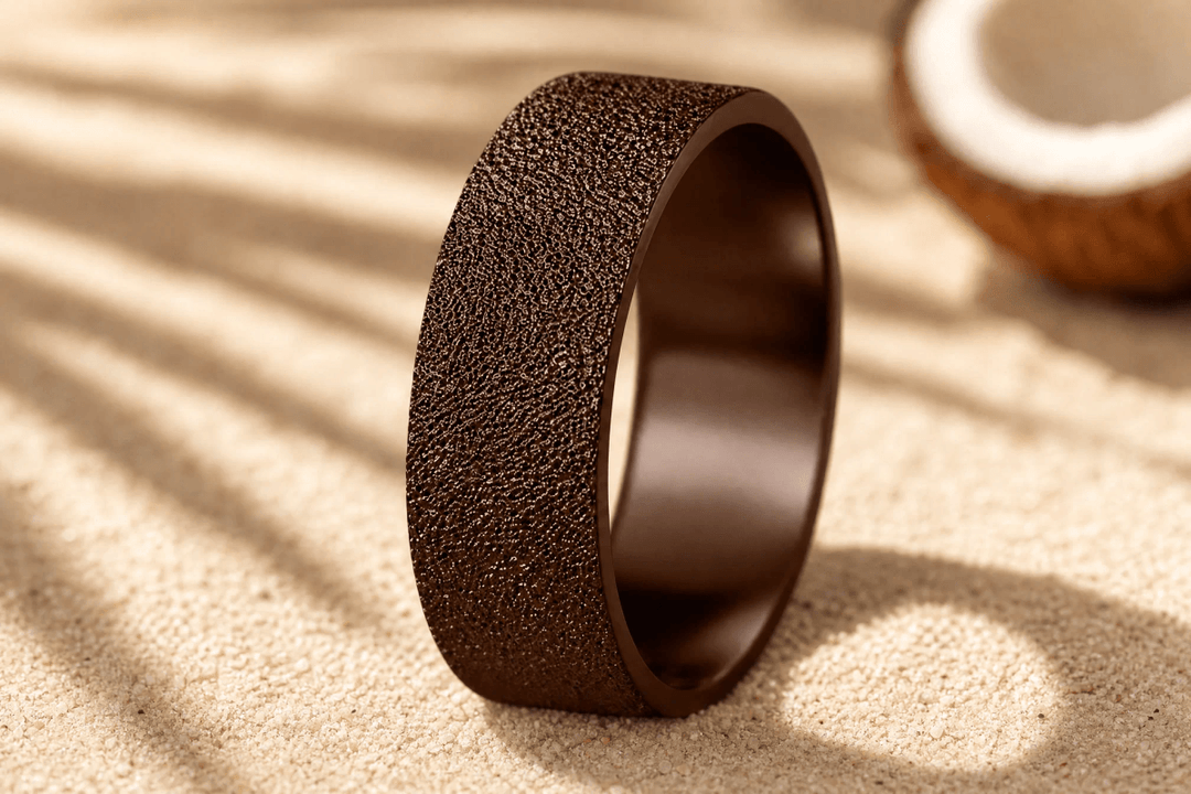 Anneau (addon) "🥥 Coco - Neige éternelle" en argent glitter pour bague mood interchangeable