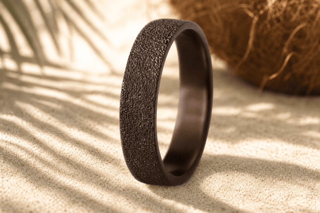 Anneau (deux tiers) "🥥 Coco - Neige éternelle" en argent glitter pour bague mood interchangeable