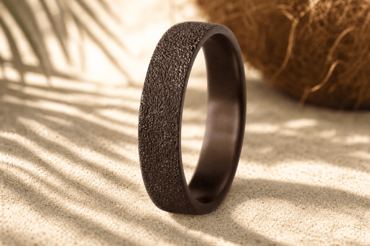 Anneau (deux tiers) "🥥 Coco - Neige éternelle" en argent glitter pour bague mood interchangeable