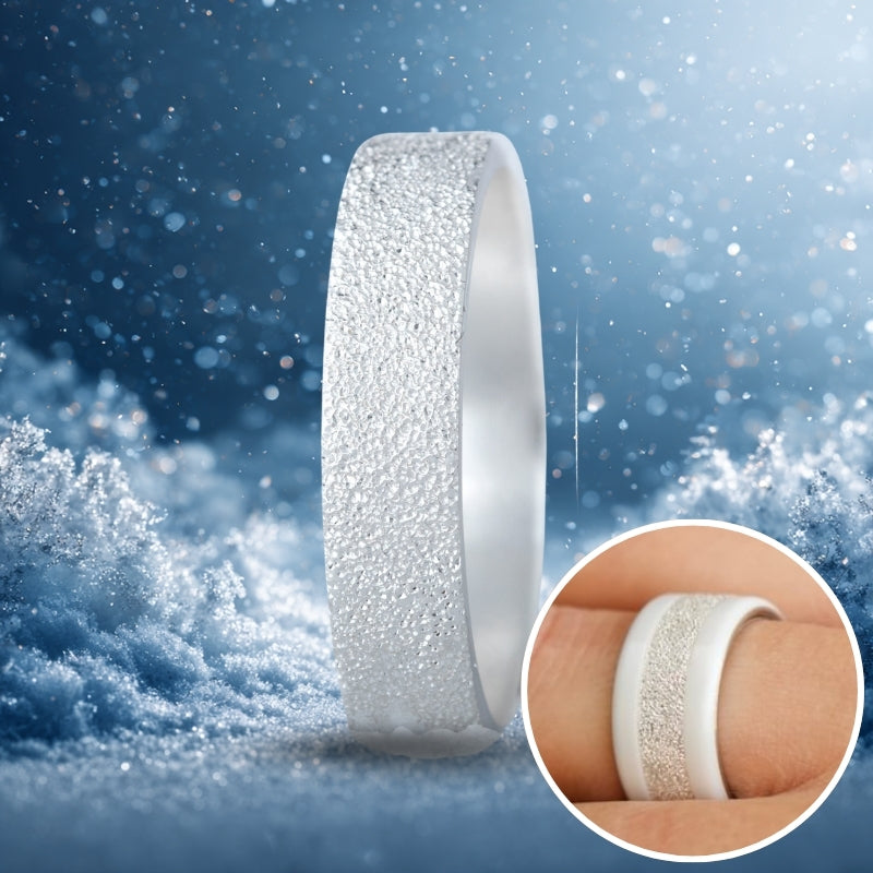 Inner ring (2/3 addon) in 925 silver "Eternal snow" for interchangeable mood ring - 20 years special