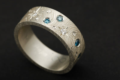 addon "Digit" aus Silber mit Fingerabdruck für personalisierbaren mood Ring
