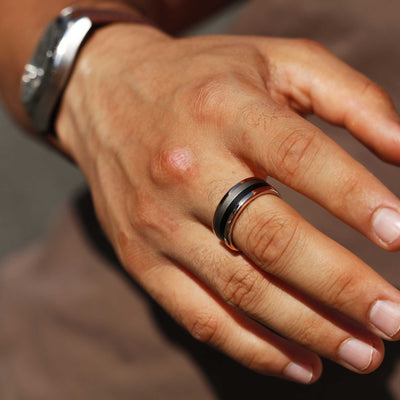 Coffret | Bague + 4 couleurs d'automne - Bague mood interchangeable