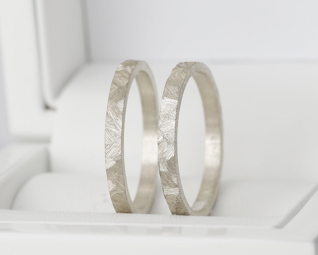 2 inner rings (medium addons) "Silver Mirage" in 925 silver - sets of March 2025