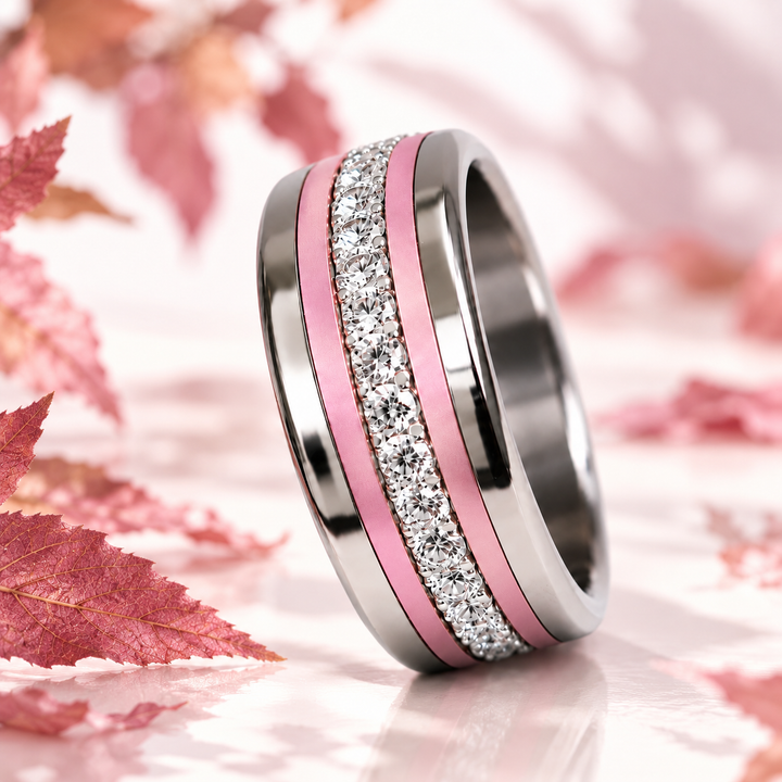 Les éphémères d'octobre. La lumière. — bague mood avec Aura Authentique et minis rose pastel