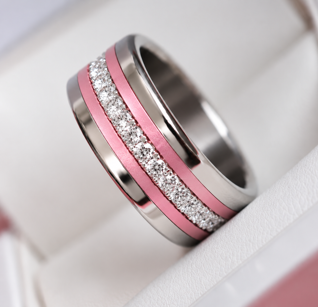 Les éphémères d'octobre. La lumière. — bague mood avec Aura Authentique et minis rose pastel
