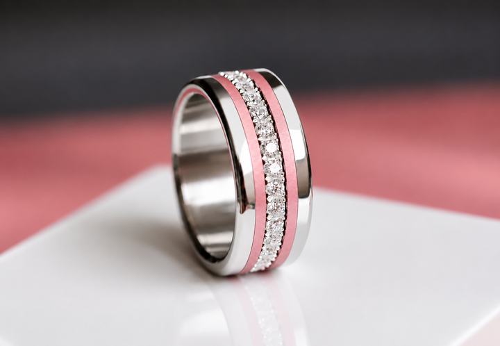 Les éphémères d'octobre. La lumière. — bague mood avec Aura Authentique et minis rose pastel