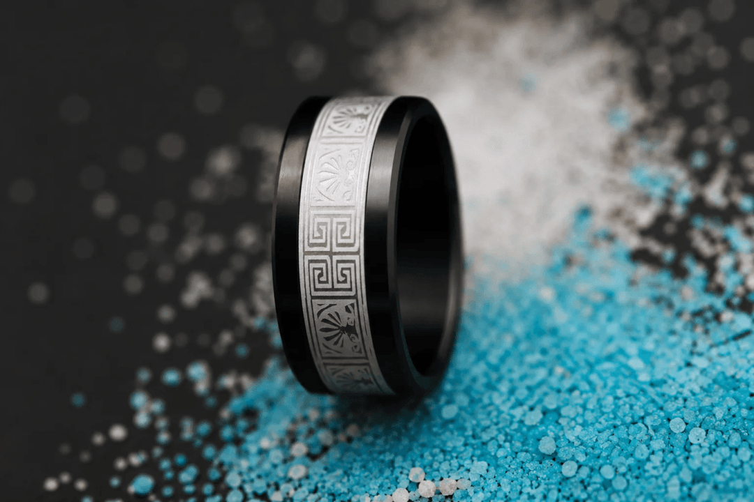 Innenring (2/3 Addon) „Flash Griechenland Nr.113 - Version 2026“ aus Aluminium für den auswechselbaren mood Ring