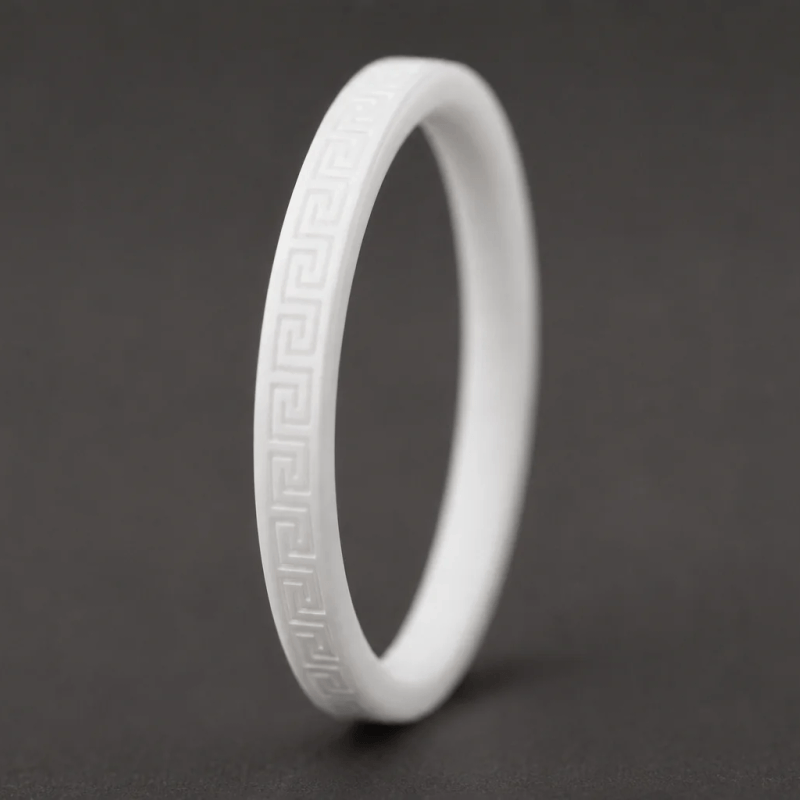 Innenring (Medium Addon) „Flash Griechenland Nr.114 - Version 2026“ aus sandgestrahltem opakem Polymer für den auswechselbaren mood Ring