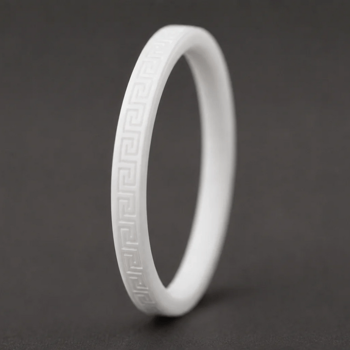 Innenring (Medium Addon) „Flash Griechenland Nr.114 - Version 2026“ aus sandgestrahltem opakem Polymer für den auswechselbaren mood Ring