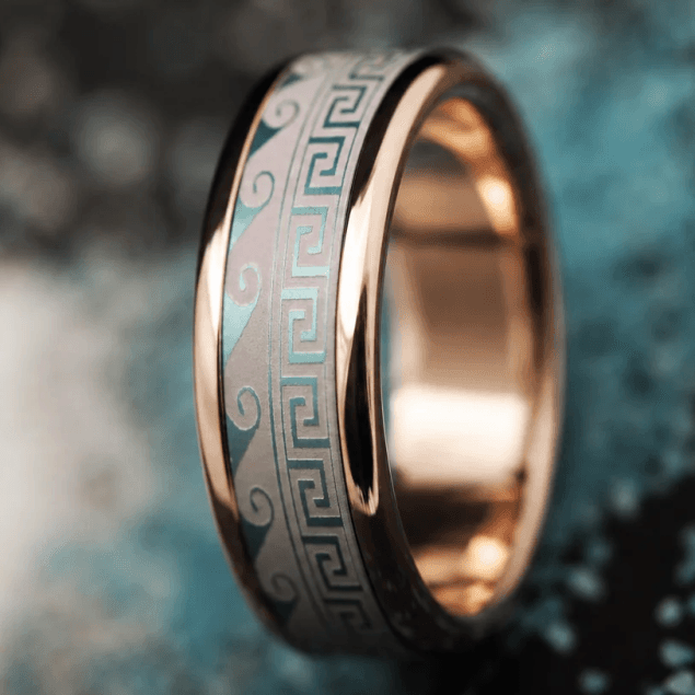 Innenring (2/3 Addon) „Flash Griechenland Nr.112 - Version 2026“ aus Aluminium für den auswechselbaren mood Ring