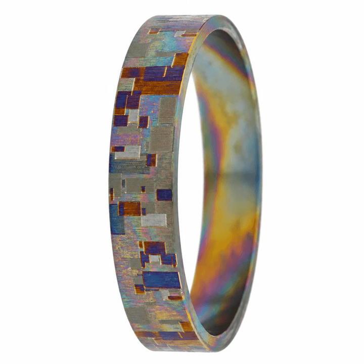Anneau (deux tiers) "Flash Italie N°319 - 2026" en titane pour bague mood interchangeable