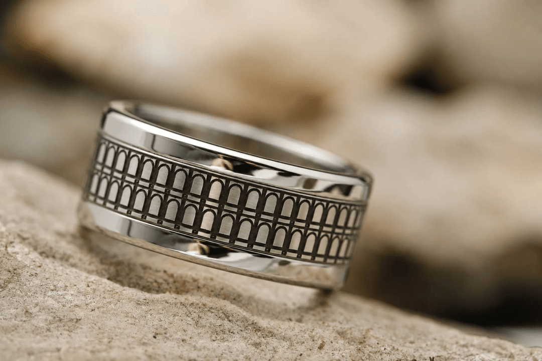 Anneau (deux tiers) "Flash Italie n°165 - 2026" en argent oxydé pour bague mood interchangeable