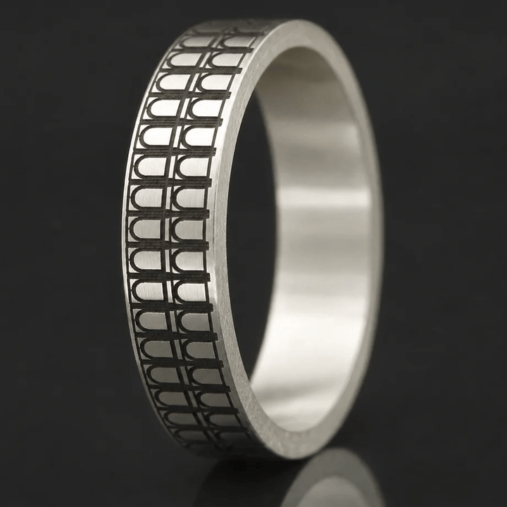 Anneau (deux tiers) "Flash Italie n°165 - 2026" en argent oxydé pour bague mood interchangeable