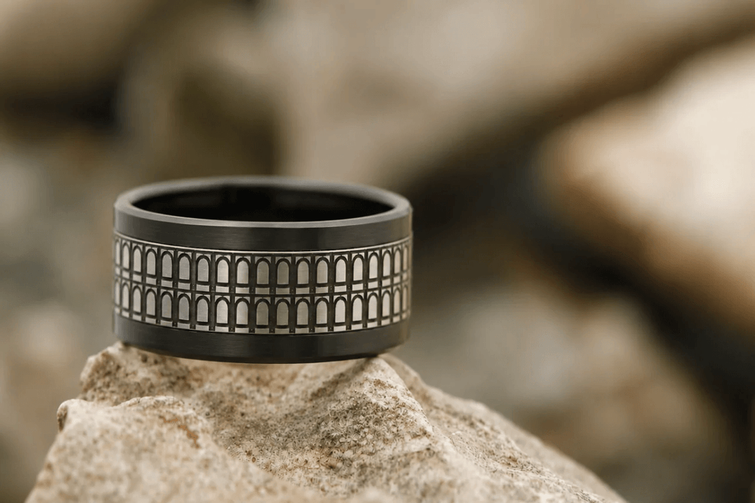 Anneau (deux tiers) "Flash Italie n°165 - 2026" en argent oxydé pour bague mood interchangeable