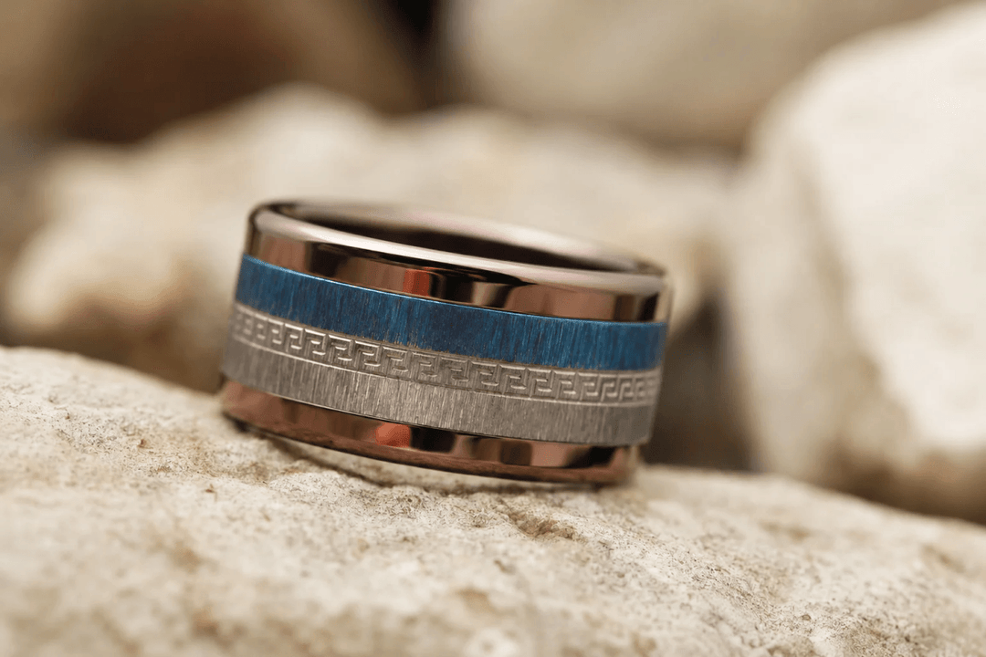 Anneau (deux tiers) "Flash Italie n°166 - 2026" en titane clawgrunge pour bague mood interchangeable