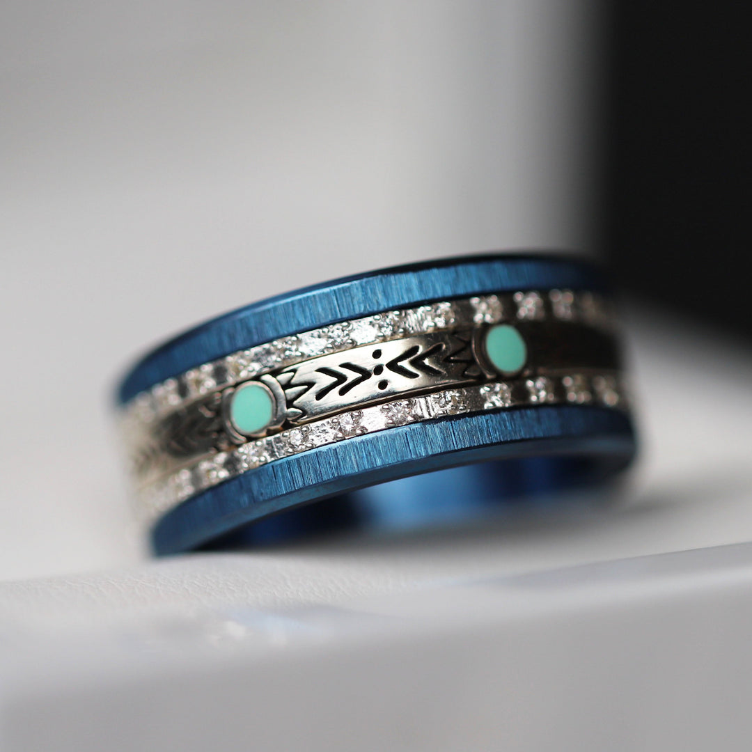 📸 Base extra small  "Bleu azur" (9mm) Finition froissée