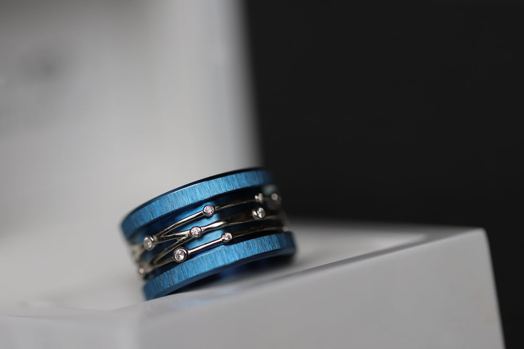 📸 Base large "Bleu azur" (13mm) Finition Froissée