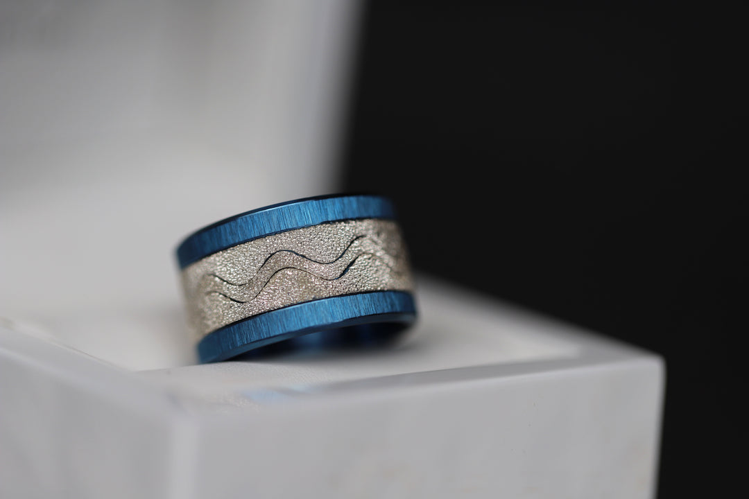 📸 Base large "Bleu azur" (13mm) Finition Froissée