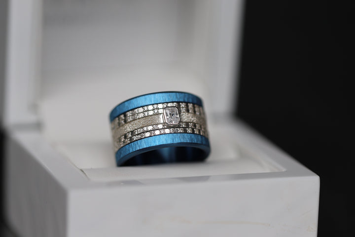📸 Base large "Bleu azur" (13mm) Finition Froissée