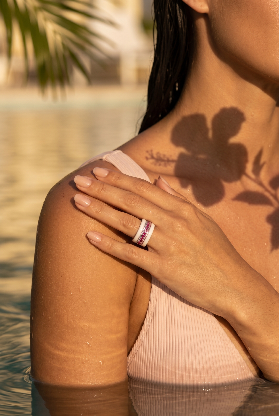 💍 Anneau (mini) "Aura Rubis" en argent 925 serti de zircons rubis