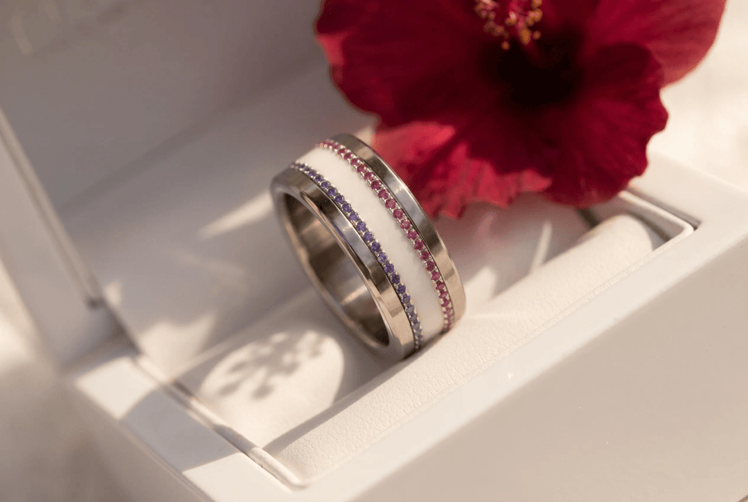 💍 Anneau (mini) "Aura Rubis" en argent 925 serti de zircons rubis