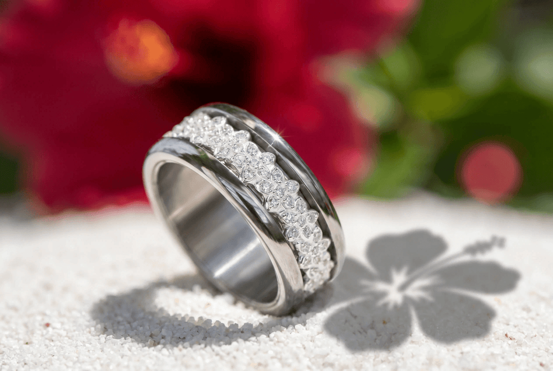 💍 Anneau (deux tiers) "Aurflower" en argent 925 serti de zircons