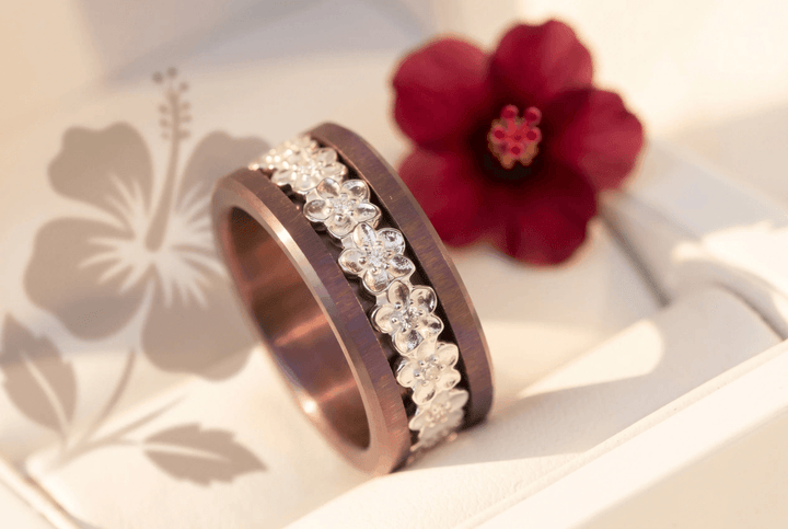 💍 Anneau (deux tiers) "Flower" en argent 925 serti de zircons