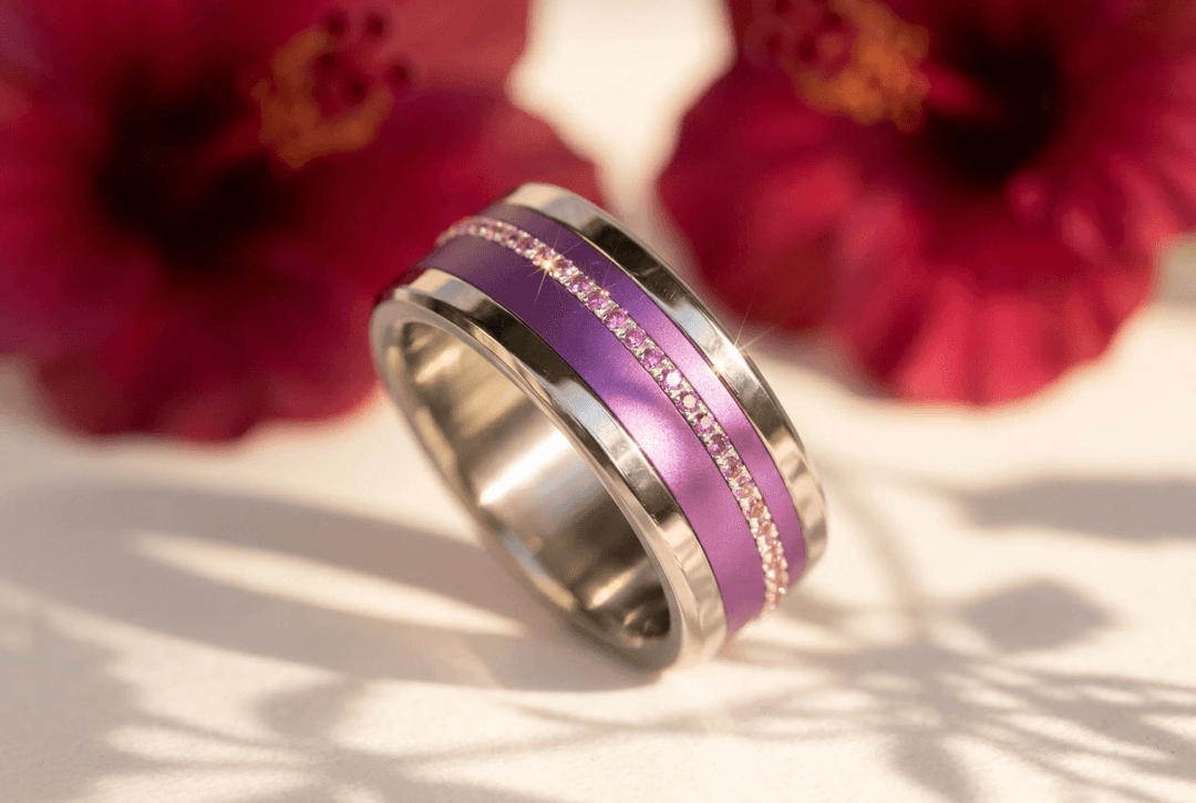 💍 Anneau (mini) "Aura Rubis" en argent 925 serti de zircons rubis
