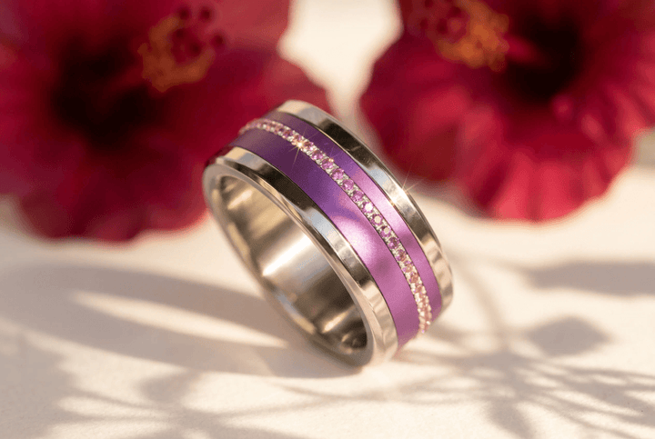 💍 Anneau (mini) "Aura Rubis" en argent 925 serti de zircons rubis