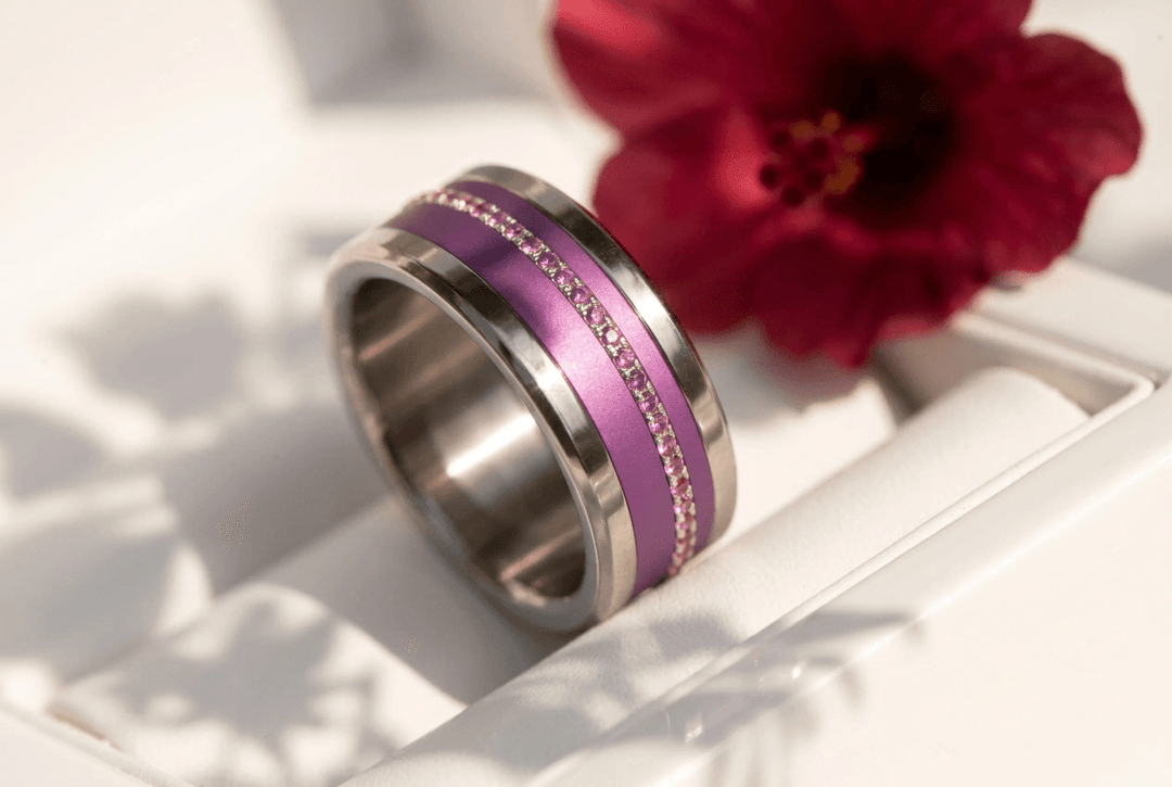 💍 Anneau (mini) "Aura Rubis" en argent 925 serti de zircons rubis