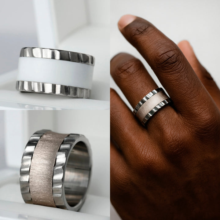 Large "Zagora" base in stainless steel