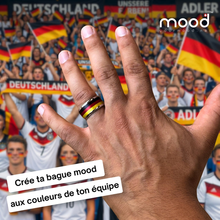Bague interchangeable mood – Crée le drapeau de ton équipe de football préférée