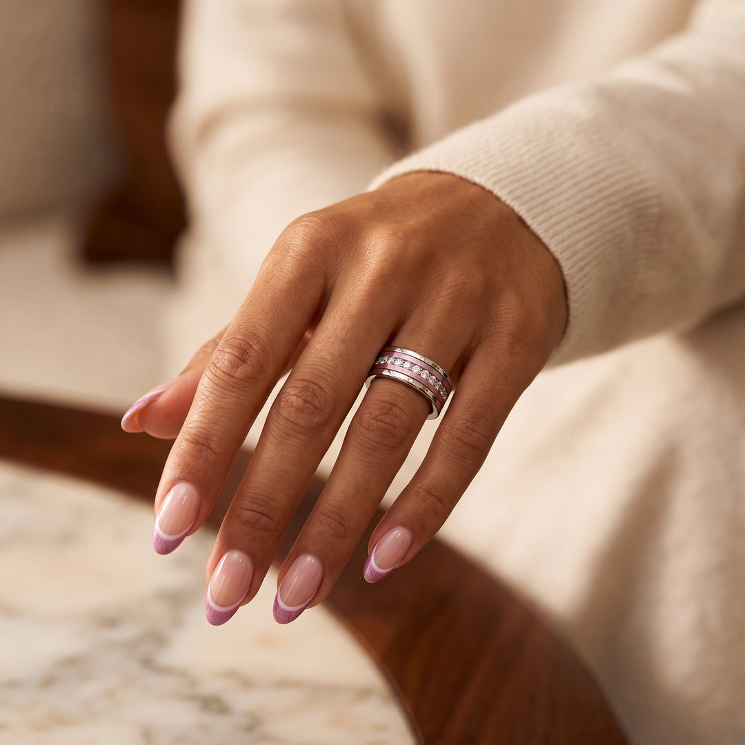 Bague mood "Chromaline" avec anneaux interchangeables - Set complet