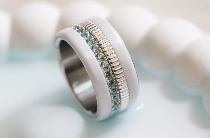 Anneau (medium) "Kaori Pure" en argent poli pour bague mood interchangeable