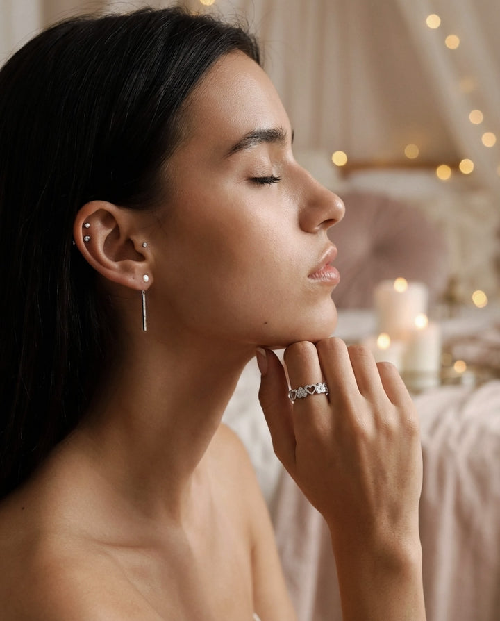 ✨ Coffret Magie de Noël composé d'une bague en argent 925 et une paire de boucle d'oreille interchangeable