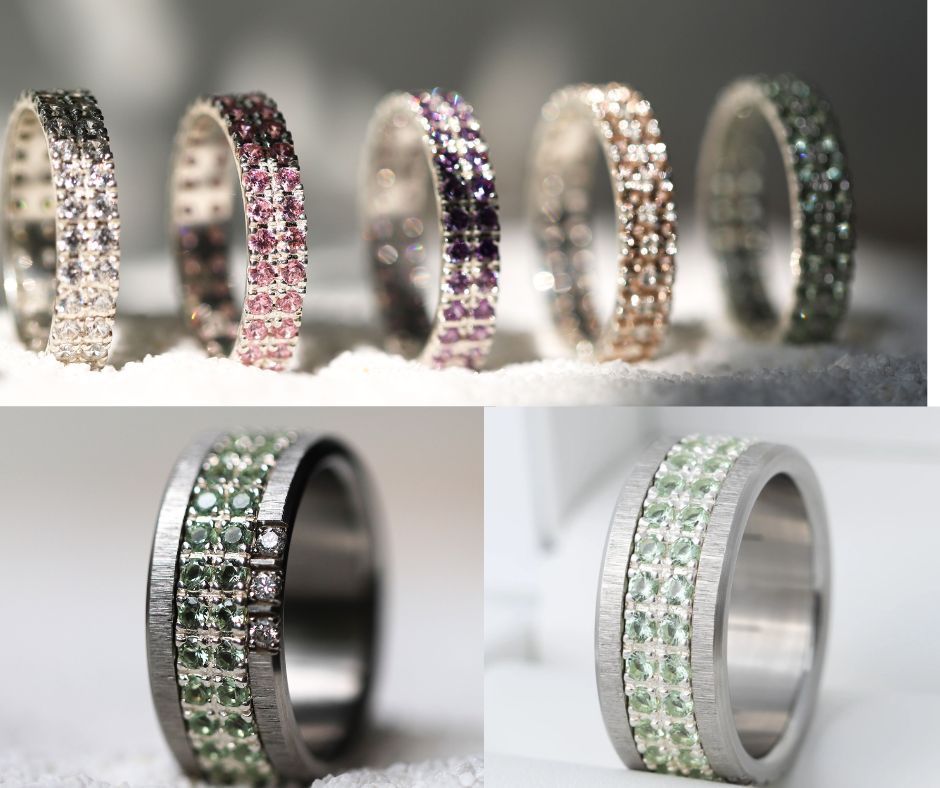 LUMINA vert Aloe - anneau interchangeable en argent 925 pour bague mood