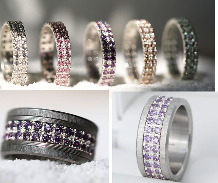 LUMINA violet Soraura - anneau interchangeable en argent 925 pour bague mood