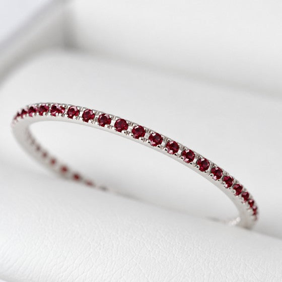 💍 Pack de 2 minis "Aura Bordeaux" en argent 925 serti de zircons bordeaux