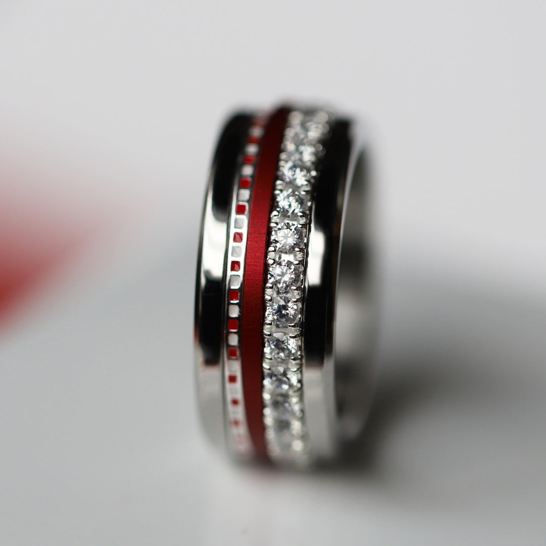 ❤️ Innenringe (2x mini Addons) aus rotem Aluminium für den auswechselbaren mood Ring