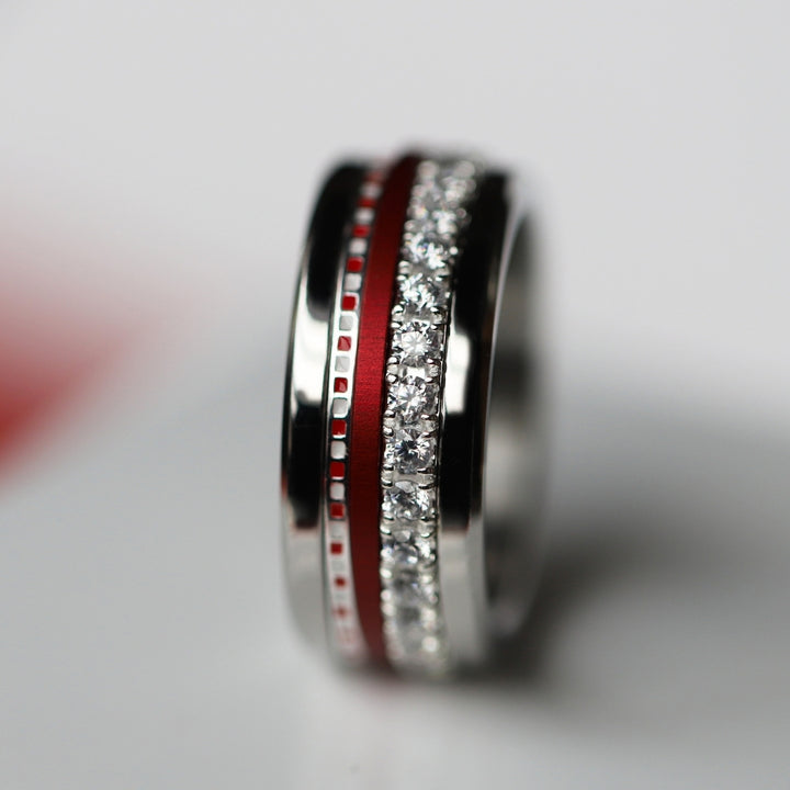 ❤️ Innenringe (2x mini Addons) aus rotem Aluminium für den auswechselbaren mood Ring